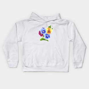 Pansy Flowers Kids Hoodie